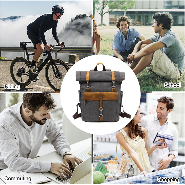 Рюкзак FANDARE Rolltop з водонепроникною тканиною, 15.6