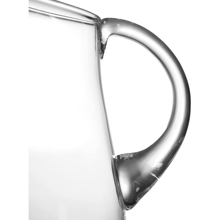 Leonardo Liquid Krug, handcrafted glass pitcher, water carafe with handle in a classic design, 1300 ml, 065329