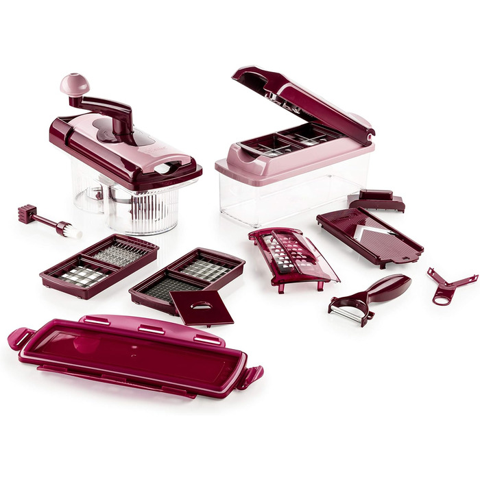 Genius Nicer Dicer Fusion Smart Julienne Slicer - Mint Green | 16-Piece Vegetable Chopper & Spiralizer