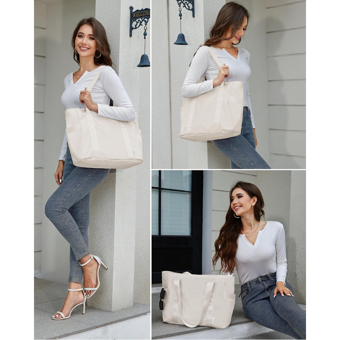 Laptop Bag for Danes, Waterproof Shoulder Bag with 40.6 inch Computer Compartment for Work, School, Travel, Violet (M, Beige N)