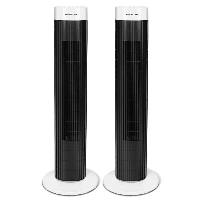Вентилятор вежовий Aigostar Leise Turmventilator 76 см з осциляцією та таймером - 2 шт.