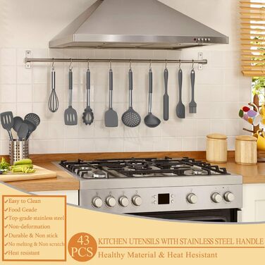 Набір кухонних аксесуарів Umite Chef, 43 шт., силікон, для антипригарного посуду