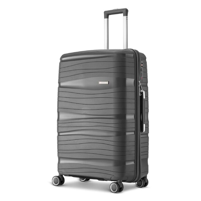 Набір валіз Travel One з твердим корпусом, 4 предмети (32/60/98 л), кодовий замок та колеса 360°, антрацит