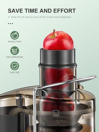 Електричний соковитискач QCen: нержавіюча сталь, BPA-free, 500W, для фруктів та овочів