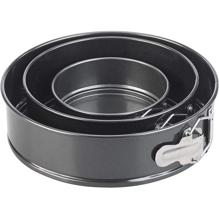 Набір форм для випічки Rosenstein & Söhne (3 шт.) з антипригарним покриттям, діаметр 12/17/21 см. Форми для тортів, набір круглих форм для випічки, ідеально для дня народження