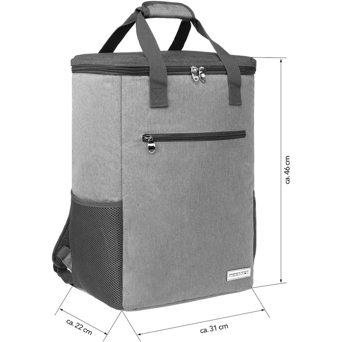 anndora Cooler Bag Light Grey - Model Selection (28 Liter - Light Grey Meliert)