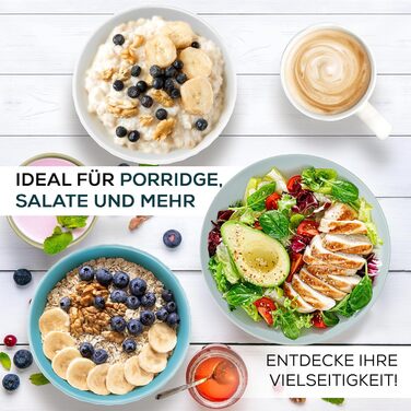 Набір мисок Miamio Palmanova (блакитний), 6 шт, 800 мл - сучасний дизайн, великий об'єм