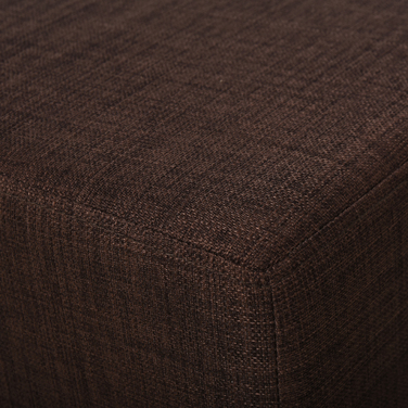 HOMCOM Footstool Ottoman - Holds up to 100 kg, Rectangular Upholstered Footstool for Living Room, Hallway, Brown, 40 x 30 x 24 cm