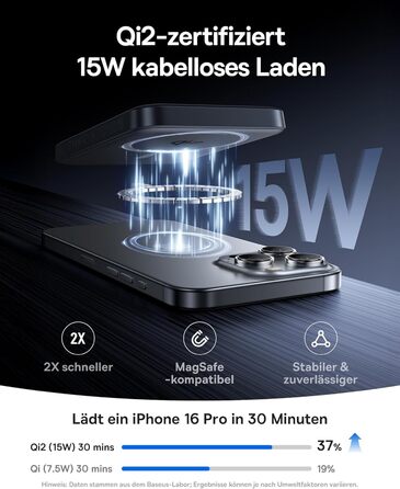 Power Bank Baseus EnerFill MagSafe 10000mAh з PD 22.5W та бездротовою зарядкою 15W (Qi2), чорний