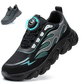 Черевики робочі чоловічі/жіночі Explorer 3.0 S3, чорні, з металевим носком, дихаючі, з швидкою застібкою, 46 EU