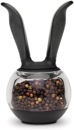 Млинок для перцю Chef'n PepperBall, керамічний механізм, пластик, чорний/прозорий
