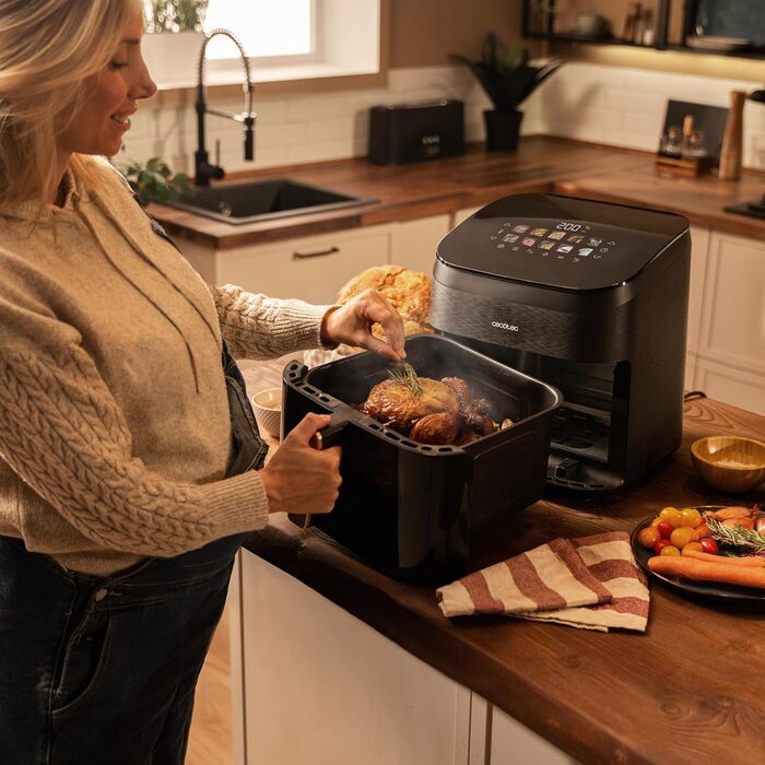 Фритюрниця Cecotec CecoFry Advance Double 9 л. Електрична, без масла, з цифровим керуванням, 2850 Вт, 2 кошики, PerfectCook