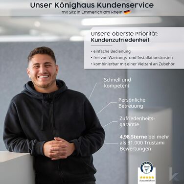 Інфрачервовий обігрівач König Haus Standgerät 1200 Вт - енергозберігаючий, мобільний, з термостатом та підставкою. Модель з мотивом: вогнище.