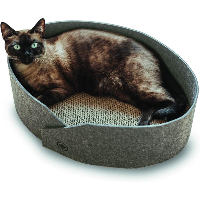 Кігтеточка для котів CanadianCat Owen XL, 50 см, сіра, з фетровою поверхнею