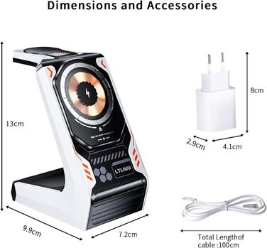 Станція бездротової зарядки 3-в-1 для Apple: iPhone, AirPods, Apple Watch (Weiß)