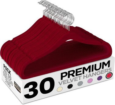 Набір вешалок для одягу Utopia Home з оксамиту (50 шт.) - антиковзаючі, міцні, для верхнього одягу та светрів