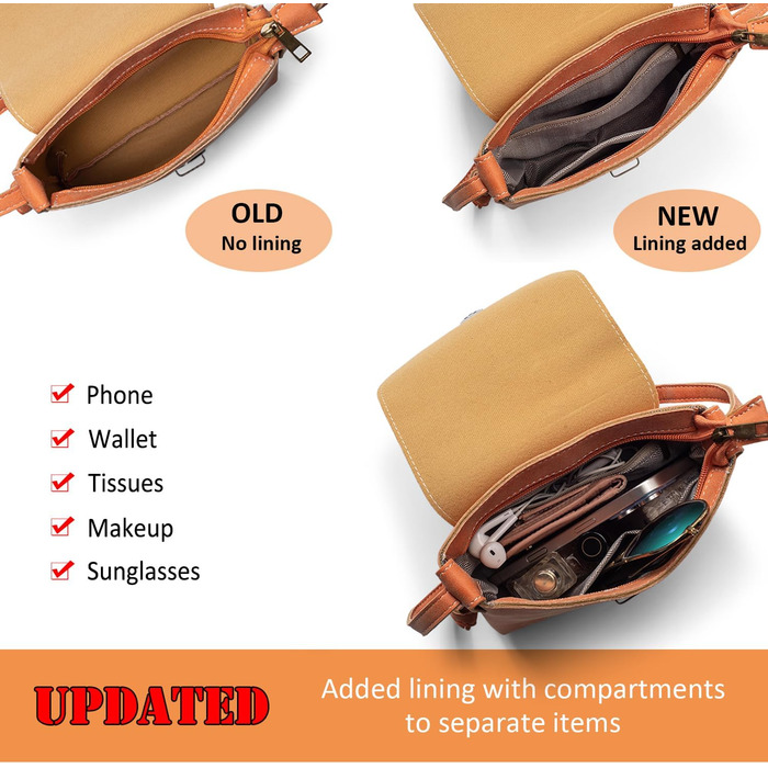 Сумка жіноча через плече Kleine Umhängetasche, екошкіра, помаранчева - компактна кросбоді для дівчат з замком