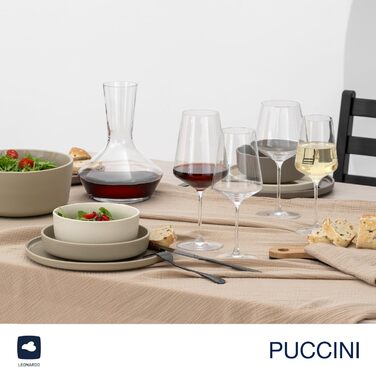 Набір келихів для червоного вина LEONARDO HOME PUCCINI 6 шт, 750 мл, ударостійке скло, для посудомийної машини, з серветкою