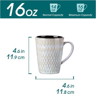 Набір чашок Vancasso Bonita (6 шт.), 350 мл, кераміка, сірий