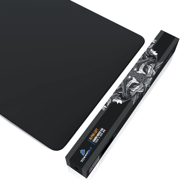 Кисет для миші TITANWOLF XXL 900 x 400 мм - великий килимок для геймінгу, чорний