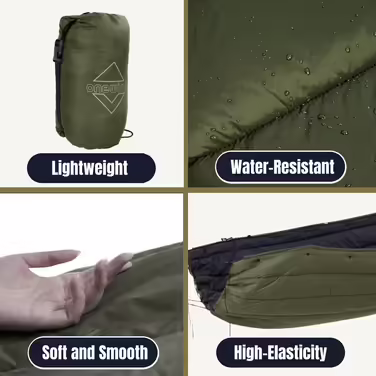 Onewind Hammock Underquilt, Full Length Underquilt with Insulation for Hammock Camping, 4 Seasons, Hiking, Backpacking, and Travel. Lightweight and Portable (Od Grün, 7° to 15° 210cm*130cm)