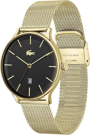 Годинник чоловічий Lacoste Club Quartz з золотистим браслетом з нержавіючої сталі - 2011224