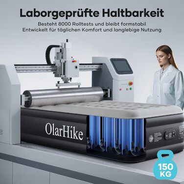 Надувний матрац OlarHike для кемпінгу та дому - 200 x 140 x 46 см (2 особи)