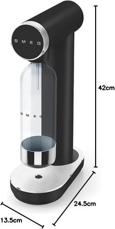 Smeg SKC01BLM Содовий апарат з регулятором газування, 800 мл, матово-чорний