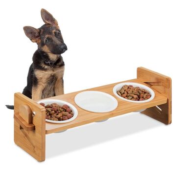 Relaxdays Adjustable Dog Feeder