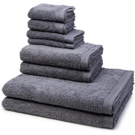 Dove - Super Fluffy - 2 x Soap - 2 x Guest Towel - 2 x Shower Towel - 2 x Hand Towel in Set - Cotton (8-Piece Stone Set)
