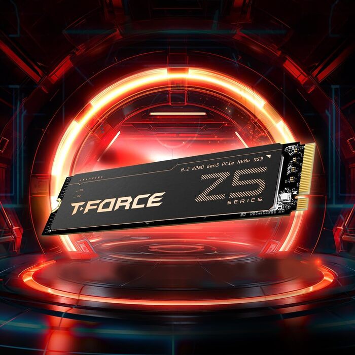 TEAMGROUP T-Force Z540 2TB NVMe SSD Gen5 з DRAM Cache - ігровий накопичувач PCIe 3D TLC NAND 12400/11800 MB/s