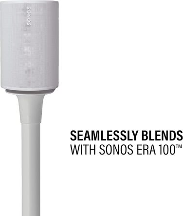 Підставка для колонок Sonos Era 100 Sanus WSSE11, сталева, фіксована висота, білий колір