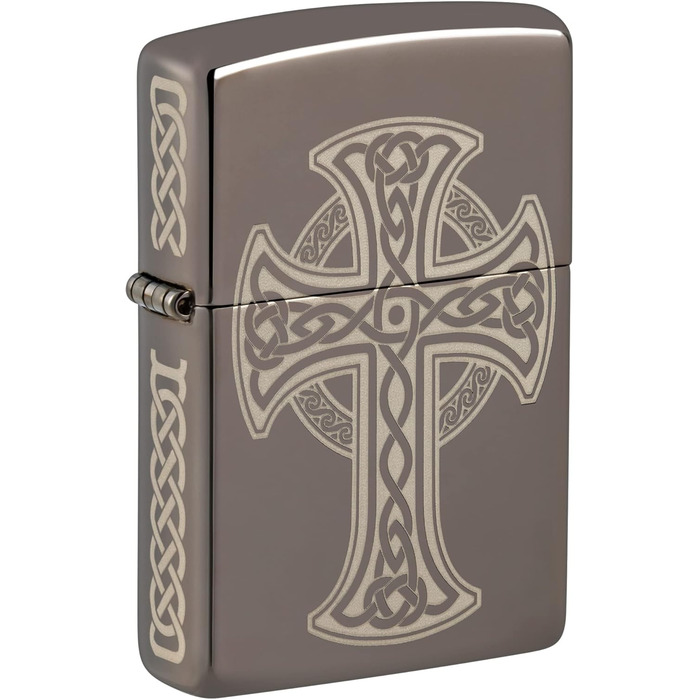 Запальничка Zippo з лазерним гравіюванням, кельтський хрест, чорна