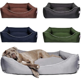 Ліжко для собак Tante Hilde Norderney XXXL 120x90x25 см, зелене, міцне, знімний чохол, для великих порід (німецька вівчарка, ріджбек)
