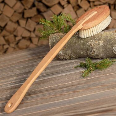 SIDCO XXL Back Brush, Sauna Brush, Soft Bristles, Massage Brush for Seniors