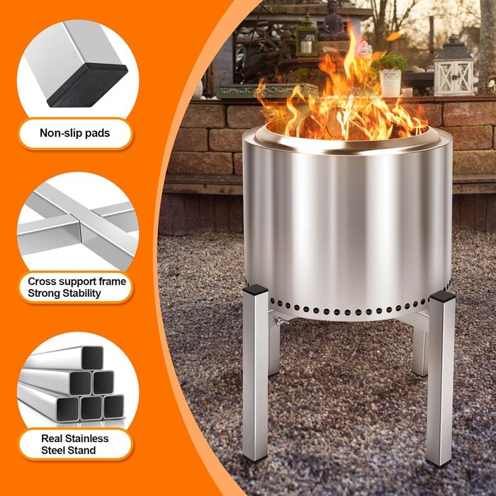 Сталевий підставка для вогнища 38-68 см для Solo Stove Bonfire, Ranger, Yukon та інших, аксесуари для каміна і саду