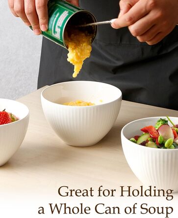 Набір мисок NUTRIUPS для мюслі, супів та десертів, 6 шт, кераміка, 750 мл