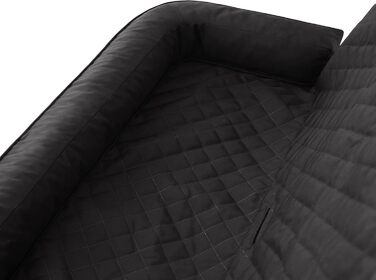 Автоматик для собак та котів: килимок на заднє сидіння авто 133 x 45 см (Чорний Оксфорд)