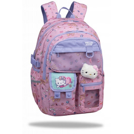 Багатовідсіковий шкільний рюкзак CoolPack, фіолетово-рожевий