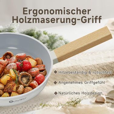Scheffler Nonstick Fry Pan Set - 20/24/28cm - Induction Compatible
