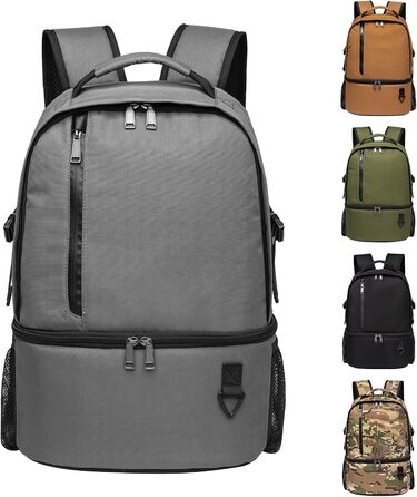 28L Insulated Cooler Backpack - Double Layer Thermal Rucksack for Picnics, Camping, and Travel (Gray)