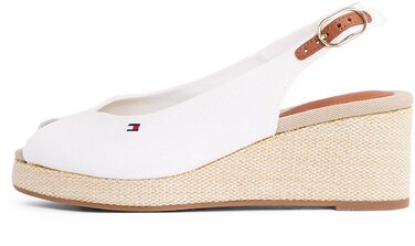 Сліпони Tommy Hilfiger Flag Mid Wedge Espad SLIN - білі еспадрильї на танкетці 38 EU