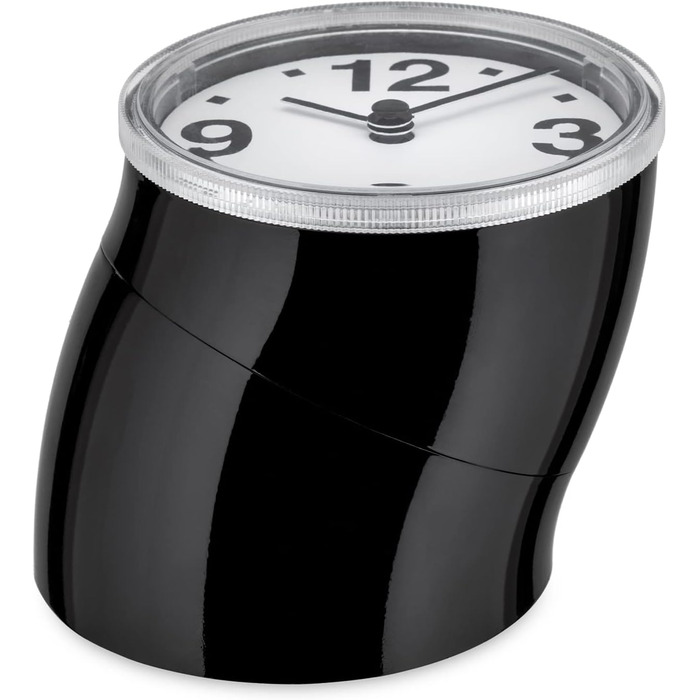 Настільний годинник Alessi Cronotime 01 B, ABS, чорний, 7 см