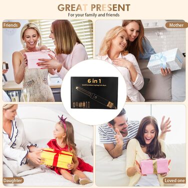 Набір фена та плойки 6 в 1 Air Styler: сушка, укладка, об'єм, локони. Іонна турботехнологія, 1200W. Для професійного салонного догляду за волоссям