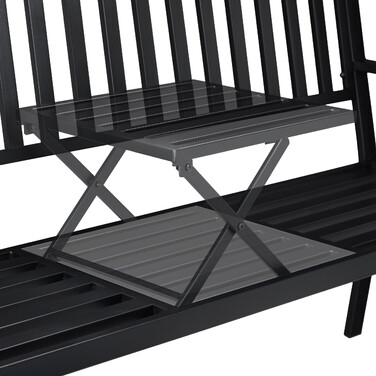 Relaxdays Garden Bench with Folding Table