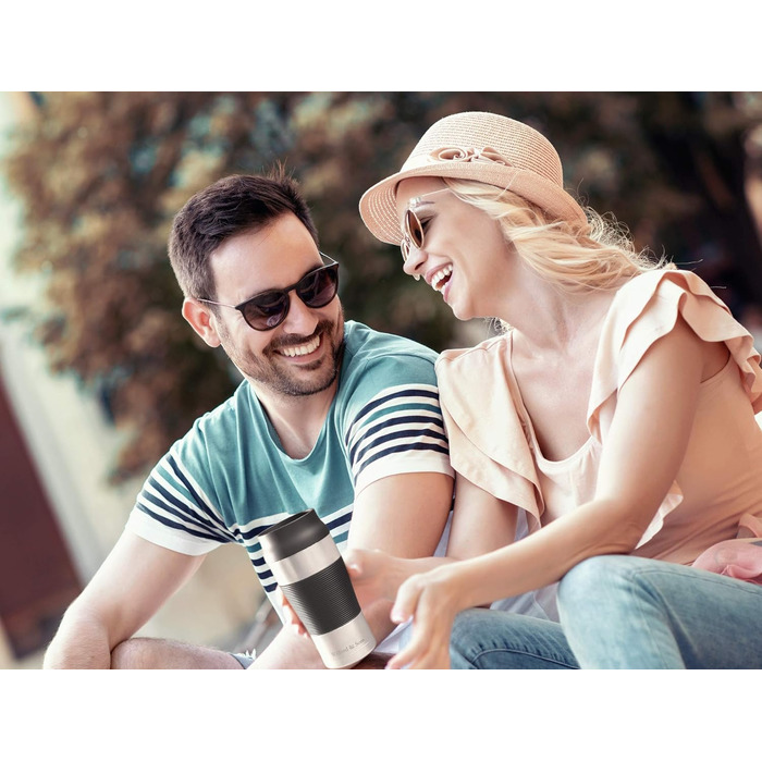 Термокружка для кави To-Go з нержавіючої сталі, 360 мл, рожева | Зберігає тепло 4 години, холод 8 годин | Без BPA, витікання неможливе