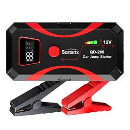 Бустер для автомобіля Starthilfe Powerbank 2000A 12V: пусковий пристрій (джампер старт) з LCD-екраном та LED-ліхтарем для авто та мотоциклів (до 7л бензин / 4л дизель)