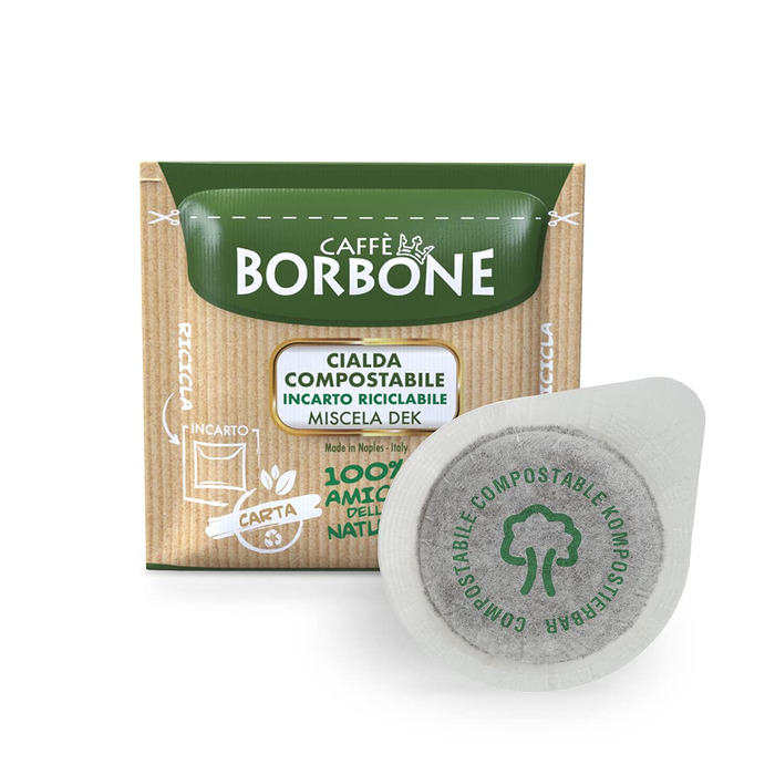 Кавові пади Caffè Borbone Blue Blend (декаф), сумісні з ESE системою, 44 мм, 50 шт, біорозкладні
