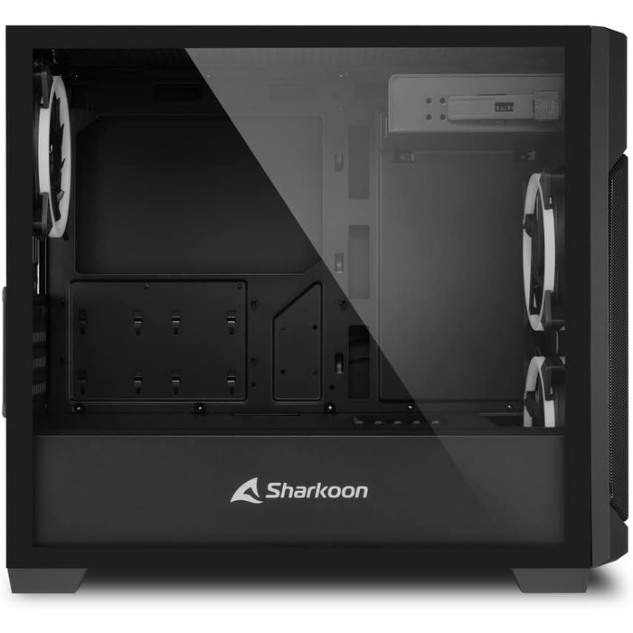 Корпус для ПК Sharkoon V1000 RGB Micro Tower, Micro-ATX, чорний