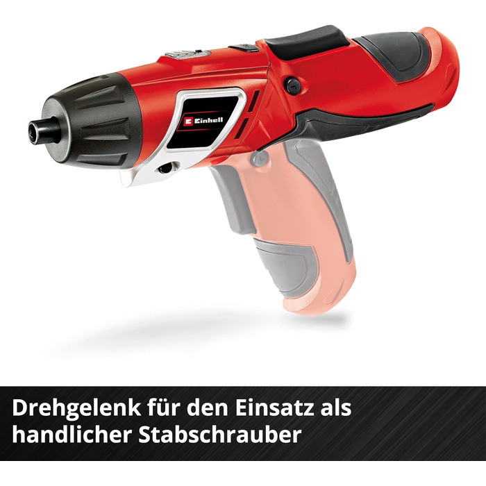 Акумуляторна дриль-шуруповерт Einhell TC-SD 3,6 Li (3.6V, 1300 mAh, 3 Nm, з регульованим кутом, LED-підсвічування, Soft Grip, індикатор заряду, 6 біт)